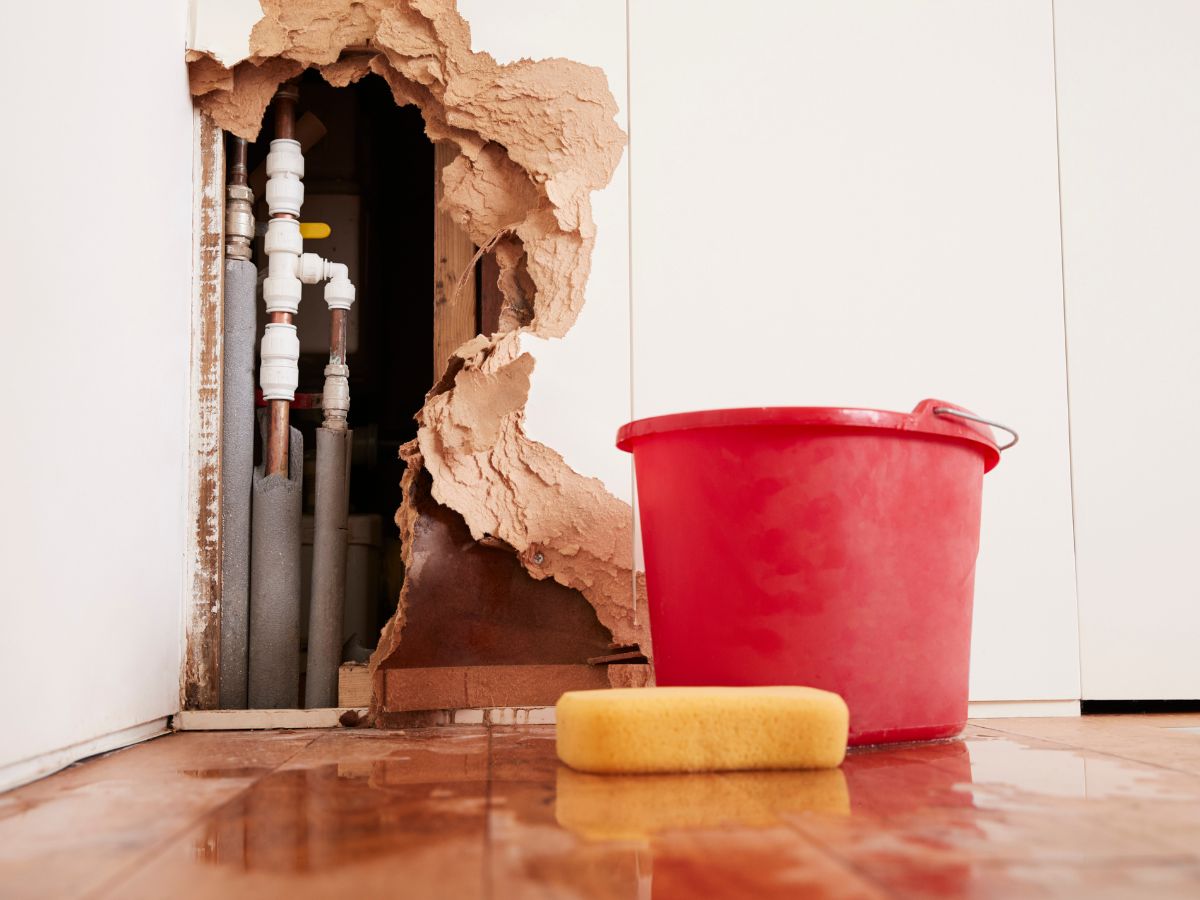 A burst pipe Burst pipe
